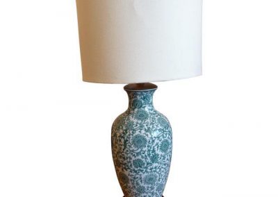Green and White Table Lamp
