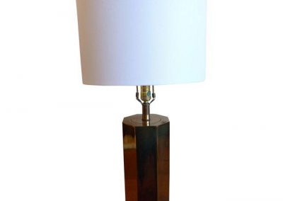 Modern Brass Octagon Table Lamp
