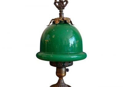 Petit Green Glass Shade Accent Lamp